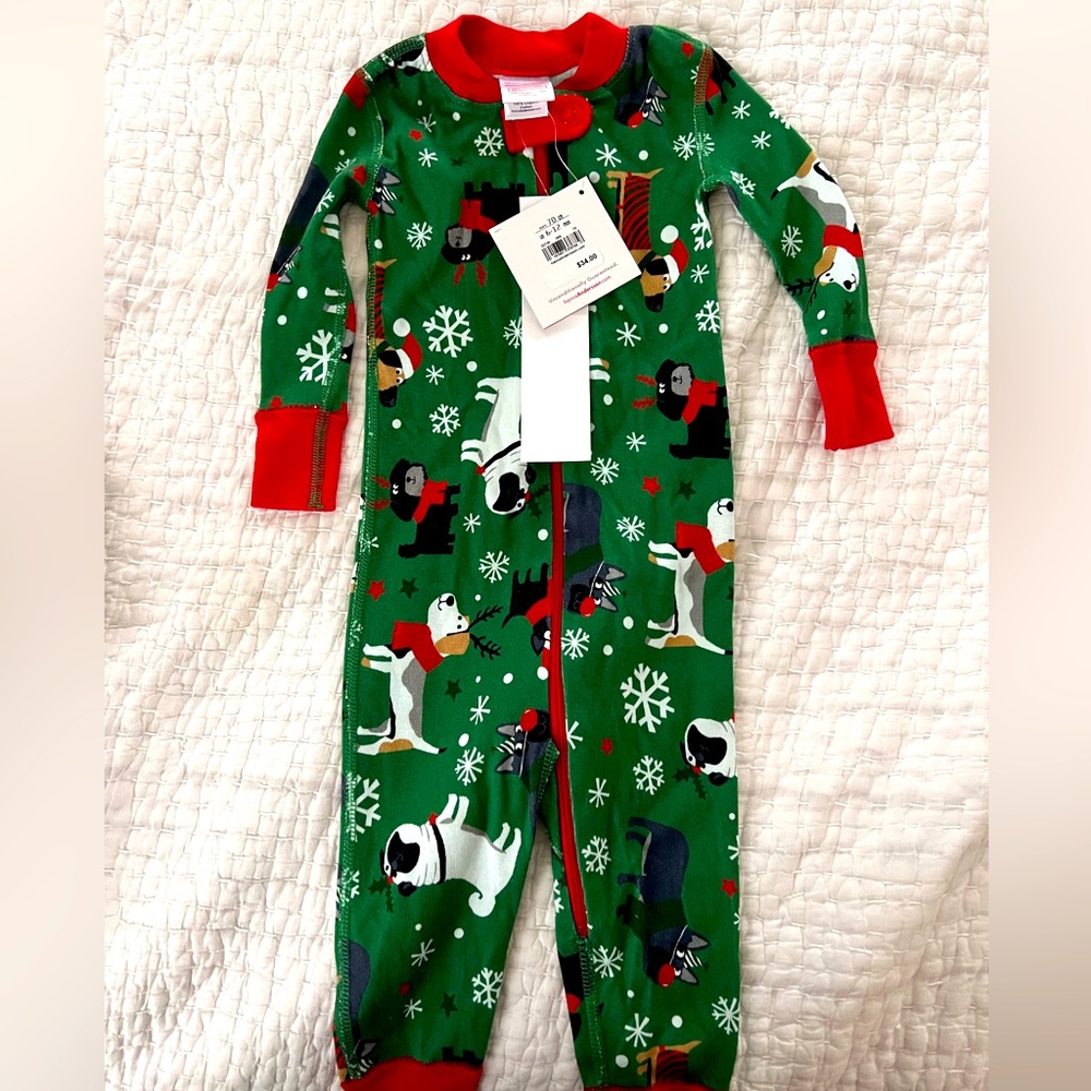 BNWT Hanna Andersson holiday dog pjs sz 70